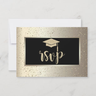 Cartons Réponse Parties scintillant Casquette, Confetti Champagne 