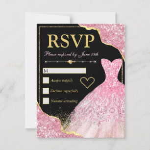 Cartons Réponse Parties scintillant rose pâle crampons et robe dou