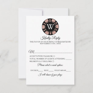 Cartons Réponse Parties scintillant rouge Monogram Poker Chip Casi