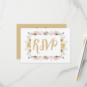 Cartons Réponse Pastel Color Floral Mariage