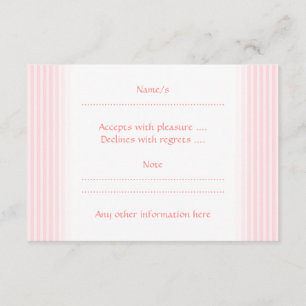 Cartons Réponse Pastel Pink Stripes.