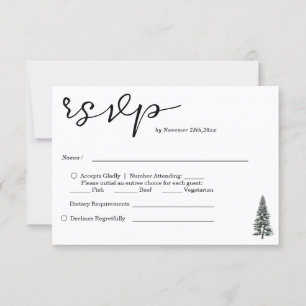 Cartons Réponse Pays des merveilles hivernal élégant mariage floc