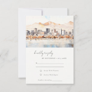 Cartons Réponse Paysage aquarelle de mariage à Salt Lake City Utah