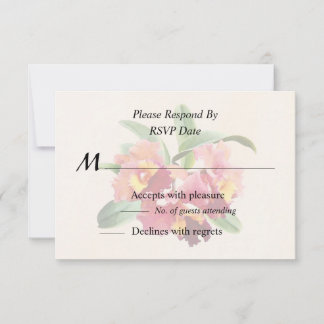 Cartons Réponse Peach and Crimson Cattleya Orchids