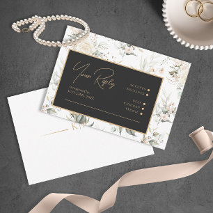 Cartons Réponse Pearl Blush Floral Elegance Motif Ebony ID989