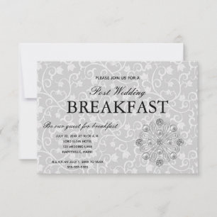 Cartons Réponse Petit déjeuner romantique de mariage de courrier