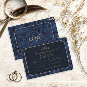 Cartons Réponse Photo officielle Paisley Navy Blue ID767
