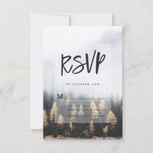 Cartons Réponse Pins de montagne rustique Design forestier d'autom