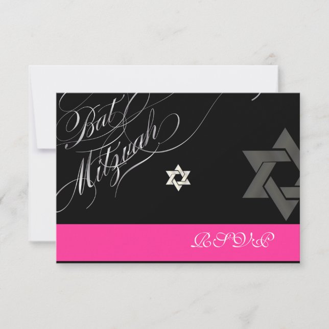 Cartons Réponse PixDezines do-it-yourself couleurs/rsvp/Bat mitzva (Devant)