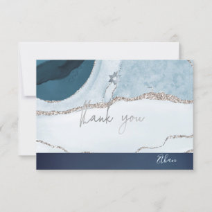 Cartons Réponse PixDezines MERCI Barre Mitzvah Aquarelle Agate