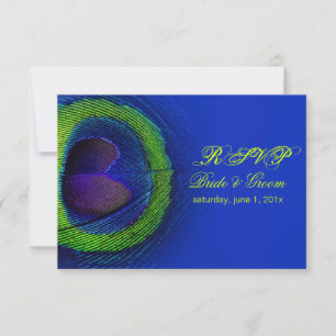 Cartons Réponse PixDezines rsvp, oeil de paon/cobalt/do-it-yoursel