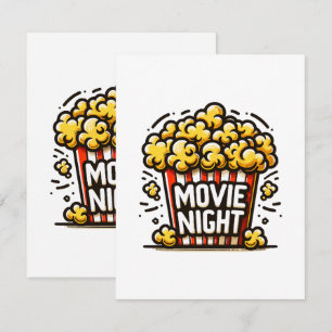 Cartons Réponse Plaisir de soirée cinéma Popcorn ludique