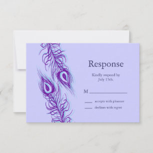 Cartons Réponse Plumes de paon de deux sortes