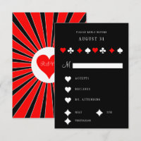 Poker Casino Costumes Rouge et Noir Vegas