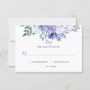 Cartons Réponse Poppies de pivoines violettes et blanches Végétati