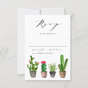 Cartons Réponse Poteries Bohèmes de Succulentes et Cactus pour Mar