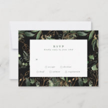 Premium Black Gold Botanical Eucalyptus Green