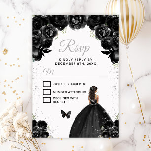 Cartons Réponse Princesse à la peau noire et argentée
