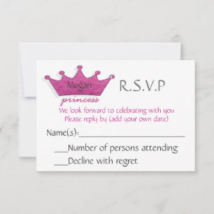 Cartons Réponse Princesse R.S.V.P