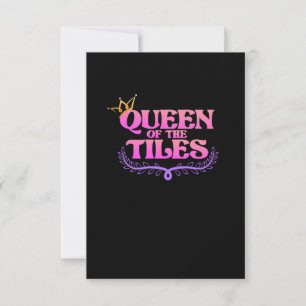 Cartons Réponse Queen of Tiles Mahjong Joueur Jeux Femmes