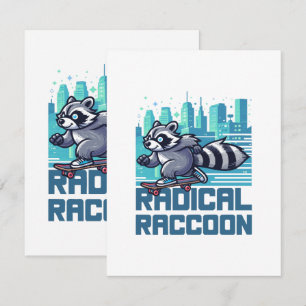 Cartons Réponse Raton laveur radical skateboardeur urbain