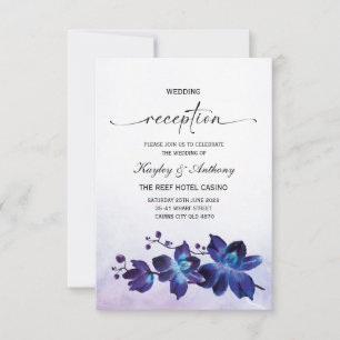 Cartons Réponse Réception violette Turquoise Blue Orchid