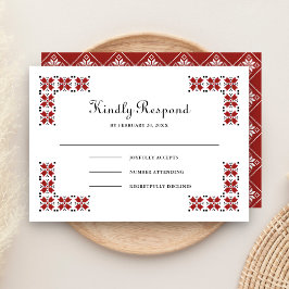 Cartons Réponse Red and Black Ukrainian Embroidery Wedding