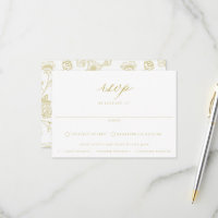 Regency Gold Floral Repas Choix Mariage