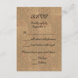 Cartons Réponse Renaissance Dame et Chevalier Mariage médiéval RSV
