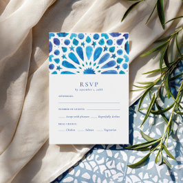 Cartons Réponse Repas aux carreaux bleus marocains