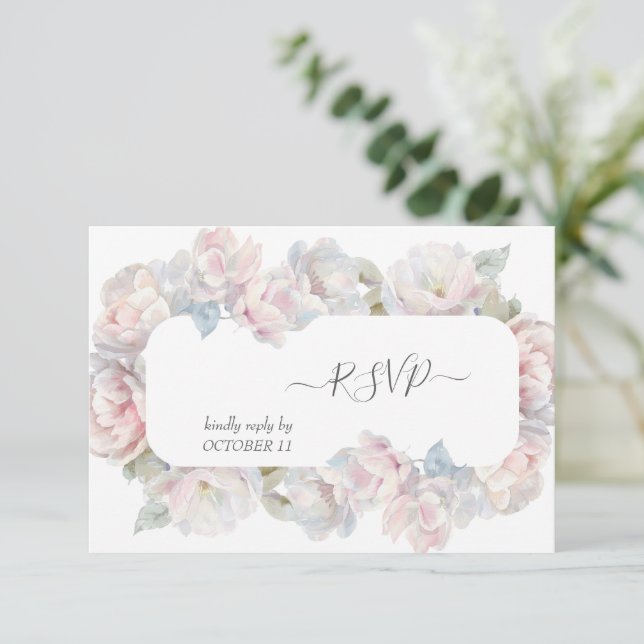 Cartons Réponse Repas Mariage romantique à base de tourbe rousse (Debout devant)