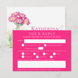 Cartons Réponse Réplique du mariage d'art primrose alpin