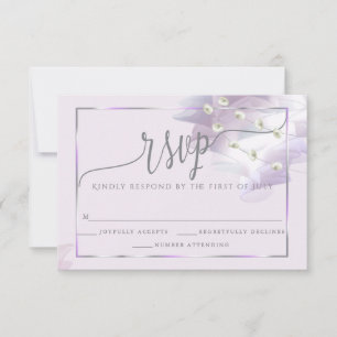 Cartons Réponse Répondre     BOHO Dentelle ombrée lilas