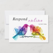 Répondre en ligne LGBTQ+ Rainbow Lovebirds