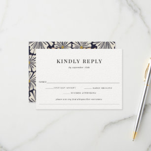 Cartons Réponse Retro Floral Pattern Alimentation Allergie Mariage