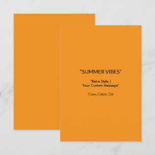 Cartons Réponse Retro Orange Texture - Vibes d'été Art