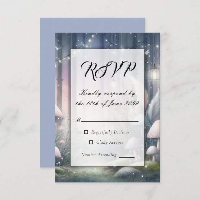 Cartons Réponse Rêves de Lanternlight Enchanted Forest (Devant / Derrière)