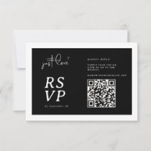 Rien de fantaisie, juste amour Noir et blanc QR-co