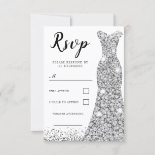 Cartons Réponse Robe à paillettes diamant pour tous les événements