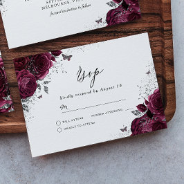 Cartons Réponse Robe Rose Pailletée Bourgogne Argenté