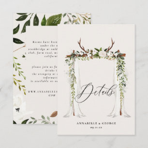Cartons Réponse Robe rustique de cerf aquarelle blanc floral maria