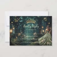 Robe verte Enchanté Forêt Sage Quinceañera