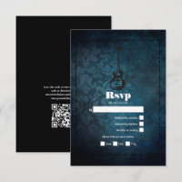 Rock n'Roll Retro Vintage Wedding QR Code