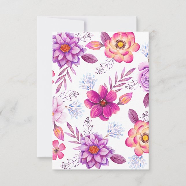 Cartons Réponse rose violette (Devant)
