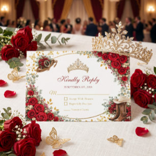 Cartons Réponse Roses Rouges de l'Ouest Golden Country Quinceañera