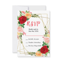 Roses rouges et orange romantiques