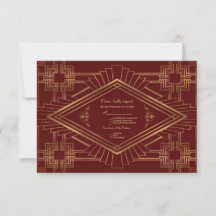 Royal Burgundy Gold Great Gatsby Mariage