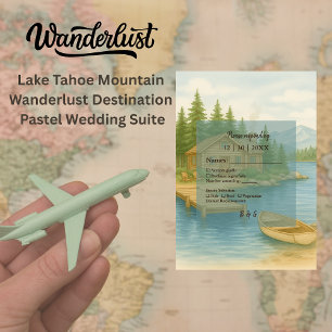 Cartons Réponse Russe Alpine Lake Tahoe Mariage de montagne