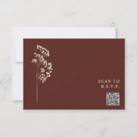 Russe Beet Red Gypsophila QR Code Mariage