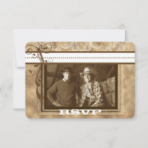 Cartons Réponse Russe Vintage Ferme Western Mariage PHOTO